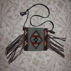 New With Tags Two Old Hippies Fringe Wool Purse